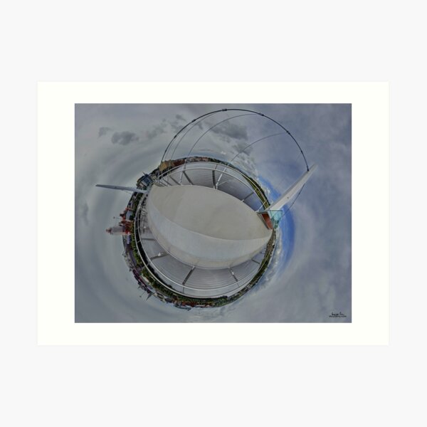 Peace Bridge Panorama - River Foyle, Derry Art Print