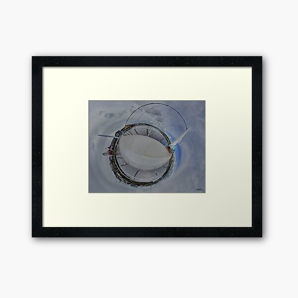 Peace Bridge Panorama - River Foyle, Derry Framed Art Print