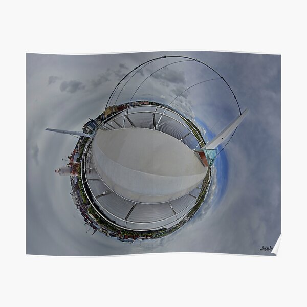 Peace Bridge Panorama - River Foyle, Derry Poster