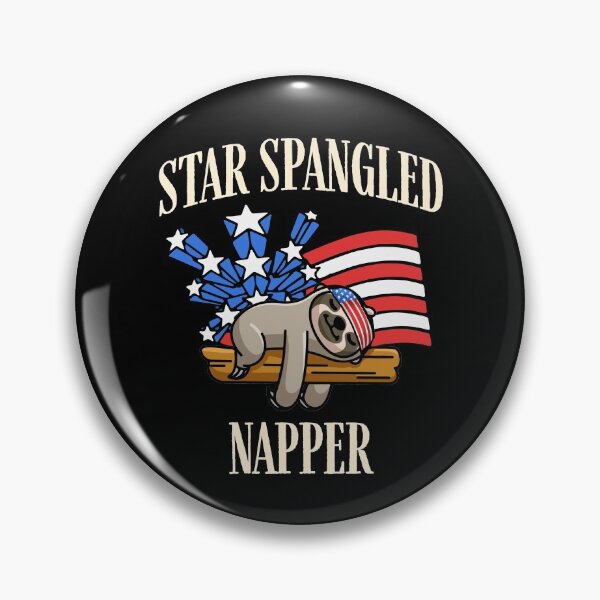 Item preview, Star Spangled Napper Funny Sloth 4th of July Patriotic designed and sold by Dressed For  Duty.