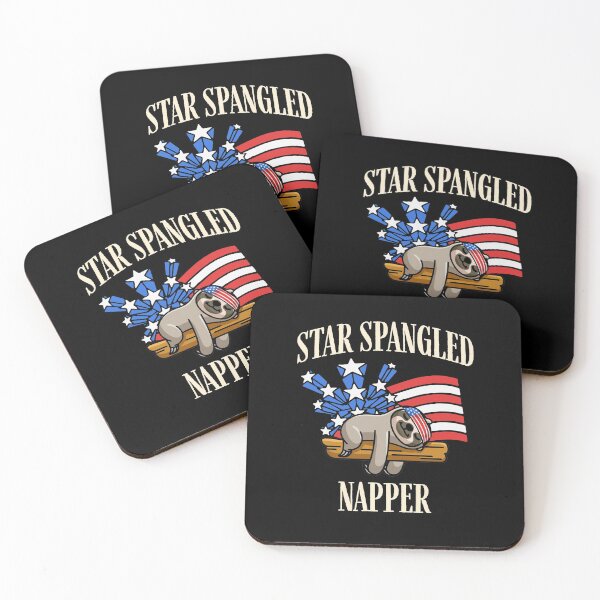 Item preview, Star Spangled Napper Funny Sloth 4th of July Patriotic designed and sold by Dressed For  Duty.