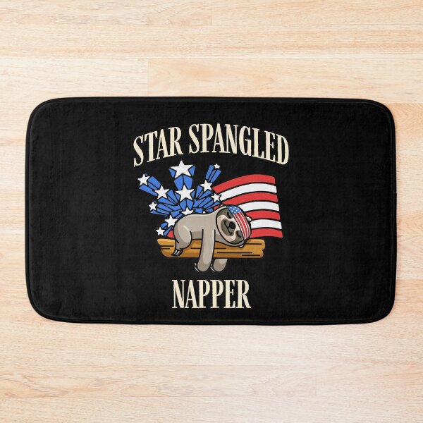 Item preview, Star Spangled Napper Funny Sloth 4th of July Patriotic designed and sold by Dressed For  Duty.