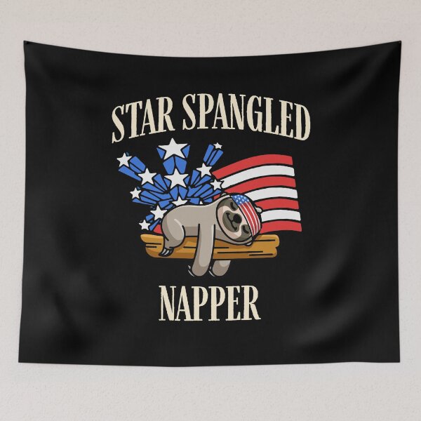 Item preview, Star Spangled Napper Funny Sloth 4th of July Patriotic designed and sold by Dressed For  Duty.