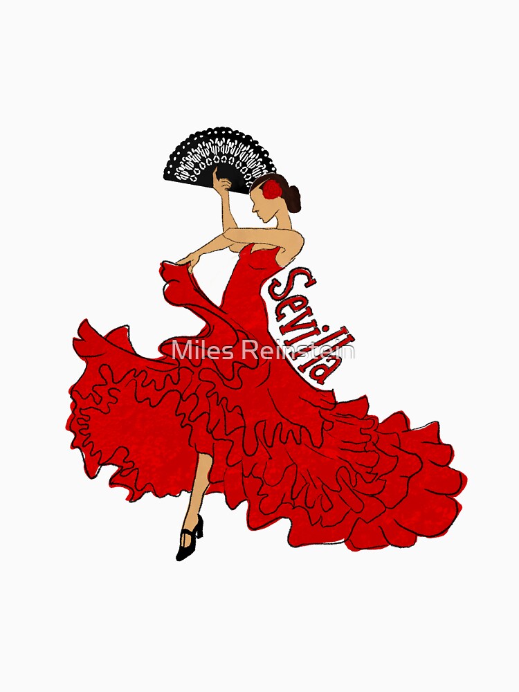 Thumbnail 7 of 7, Classic T-Shirt, Sevillana Flamenco Dancer designed and sold by maya-reinstein.