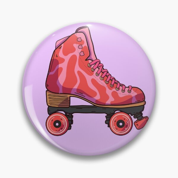 Item preview, Pink and Red Strawberry Cow Print Pattern Roller Skate designed and sold by Aileen Swansen.