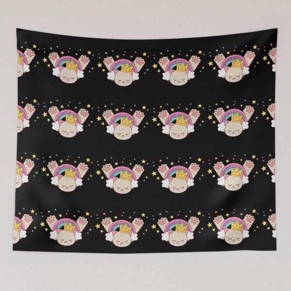 Item preview, Cat in Crown with rainbow pows designed and sold by FeaturedStore.