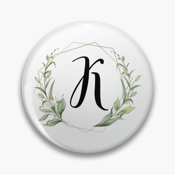 Item preview, Golden frame monogram with laurels letter K designed and sold by JustSeasons.