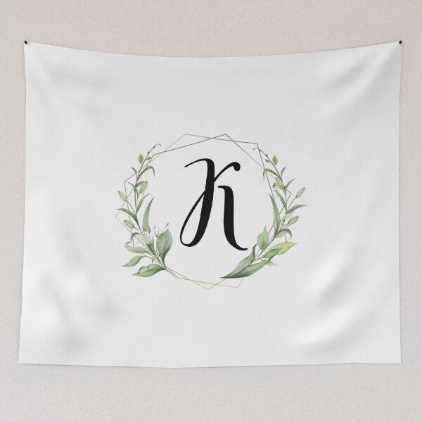 Item preview, Golden frame monogram with laurels letter K designed and sold by JustSeasons.