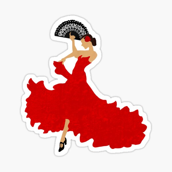 Minimalist Flamenco Dancer Sticker For Sale By Maya Reinstein Redbubble