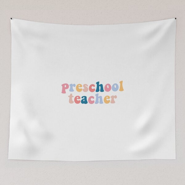 Item preview, preschool teacher typography designed and sold by flatbrownbread.
