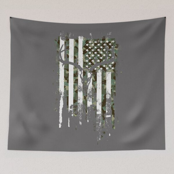 Item preview, Deer Skull Camouflage Flag designed and sold by mbogarin-0412.
