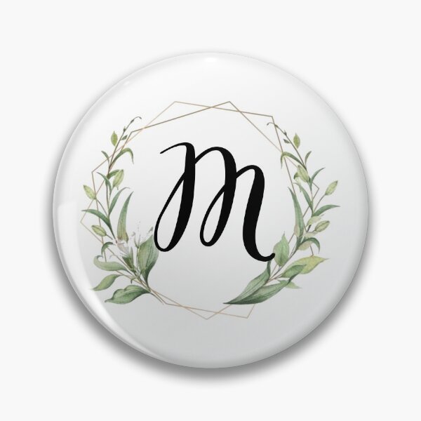 Item preview, Golden frame monogram with laurels letter M designed and sold by JustSeasons.