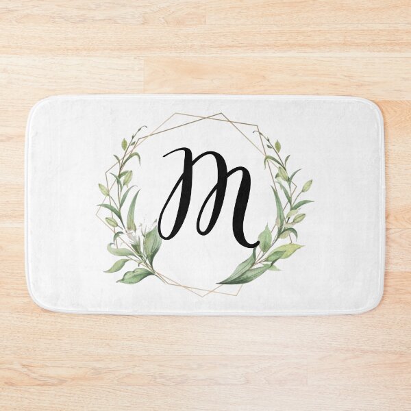Item preview, Golden frame monogram with laurels letter M designed and sold by JustSeasons.