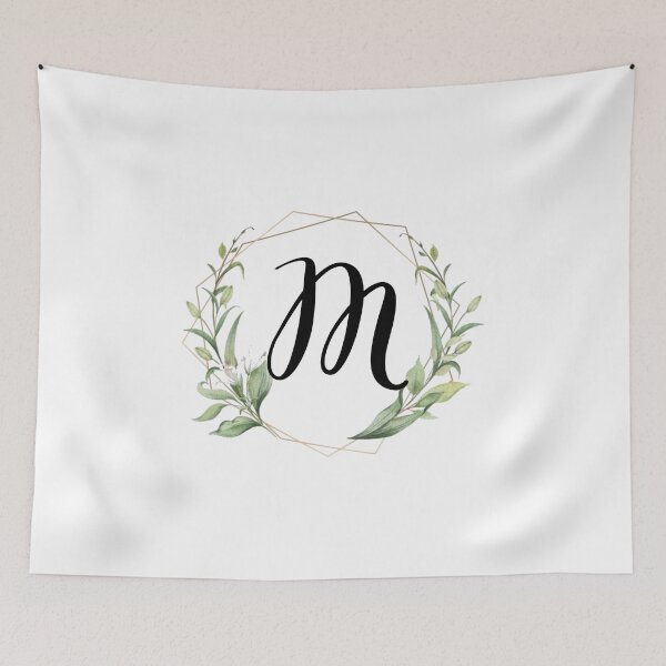 Item preview, Golden frame monogram with laurels letter M designed and sold by JustSeasons.