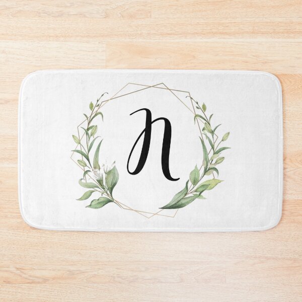 Item preview, Golden frame monogram with laurels letter N designed and sold by JustSeasons.