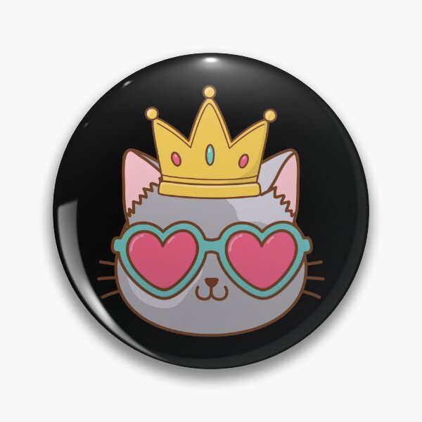 Item preview, Cat in Crown wearing heart sunglasses designed and sold by FeaturedStore.