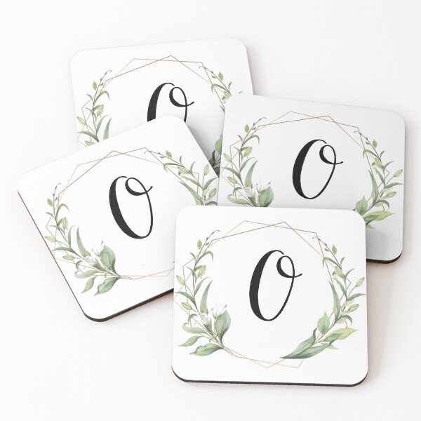 Item preview, Golden frame monogram with laurels letter O designed and sold by JustSeasons.
