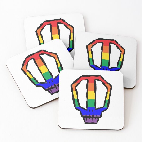 Item preview, pride themed skull v2 designed and sold by baldartist80.