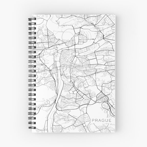 Item preview, Prague Map, Czech Republic - Black and White designed and sold by MainStreetMaps.