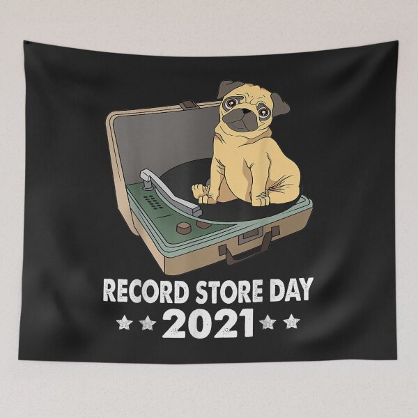 Item preview, Funny Pug Record Store 2021 Day Pet Pug Dog Owner Dad designed and sold by toricak06.