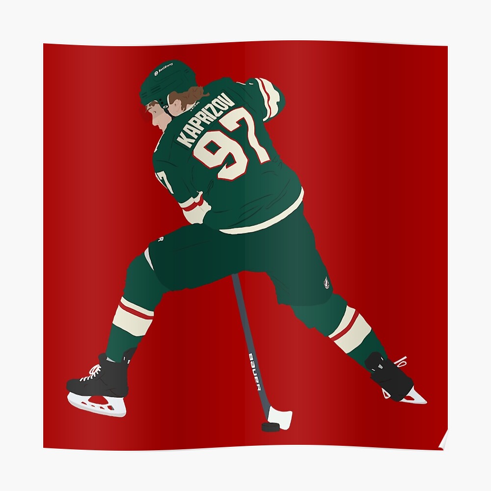 Kirill Kaprizov 97 Minnesota Wild hockey player glitch poster