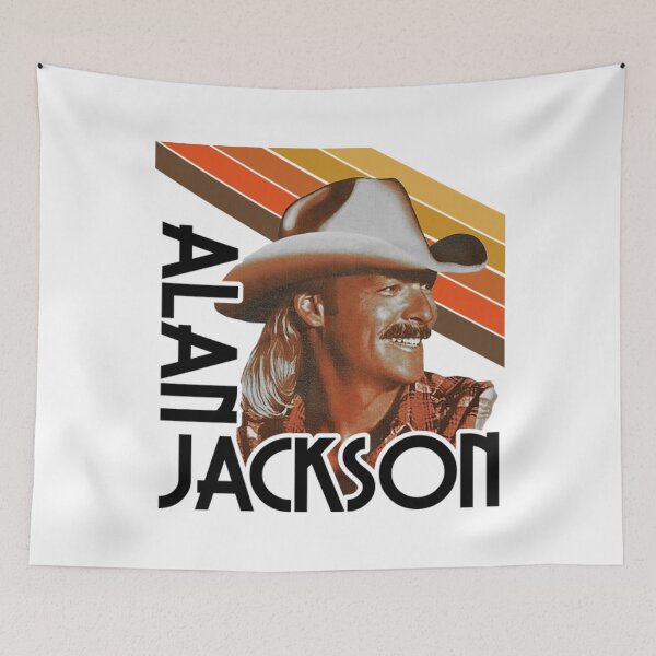 Aperçu de l'œuvre T-shirt Alan JacksonAlan Jackson Retro Country FanArt Tribute créée et vendue par BerkeBelf.