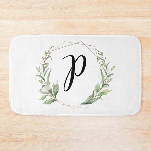 Item preview, Golden frame monogram with laurels letter P designed and sold by JustSeasons.