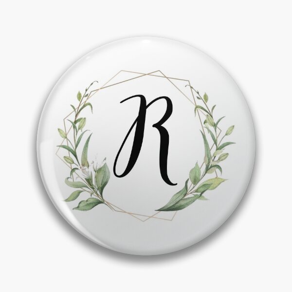 Item preview, Golden frame monogram with laurels letter R designed and sold by JustSeasons.