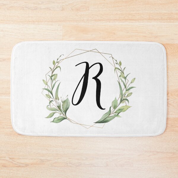 Item preview, Golden frame monogram with laurels letter R designed and sold by JustSeasons.