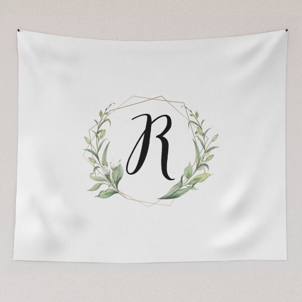 Item preview, Golden frame monogram with laurels letter R designed and sold by JustSeasons.