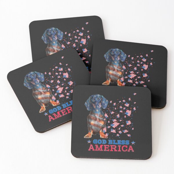 Item preview, God Bless America Dachshund Dog 4th of July Flag designed and sold by toricak06.