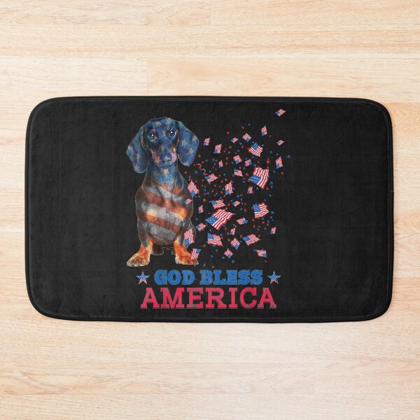 Item preview, God Bless America Dachshund Dog 4th of July Flag designed and sold by toricak06.