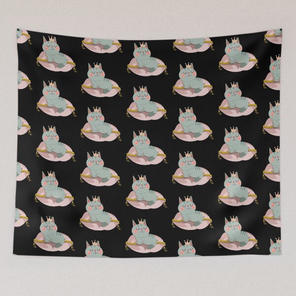 Item preview, Sleepy Cat in Crown designed and sold by FeaturedStore.