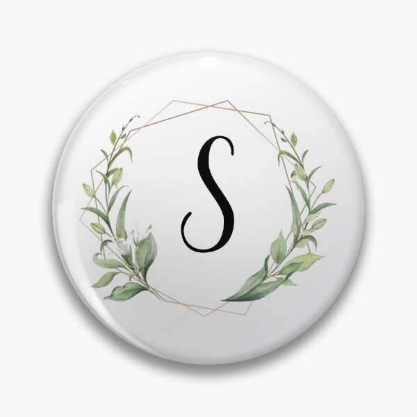 Item preview, Golden frame monogram with laurels letter S designed and sold by JustSeasons.
