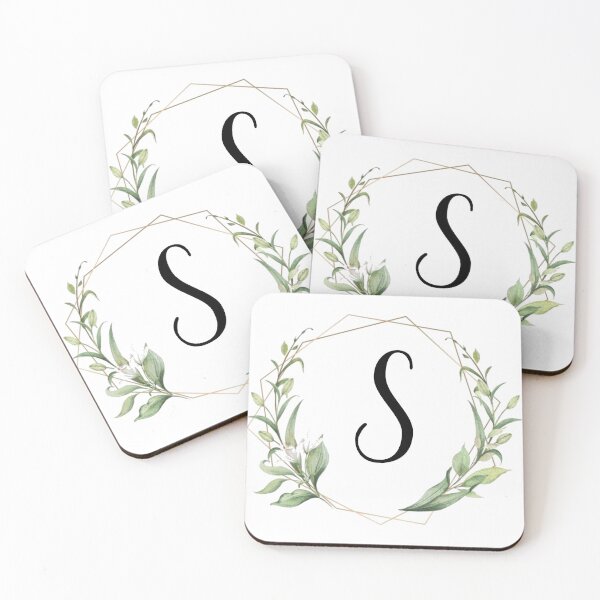 Item preview, Golden frame monogram with laurels letter S designed and sold by JustSeasons.