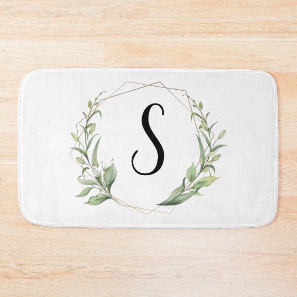 Item preview, Golden frame monogram with laurels letter S designed and sold by JustSeasons.