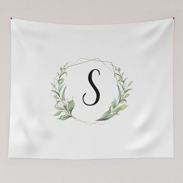 Item preview, Golden frame monogram with laurels letter S designed and sold by JustSeasons.