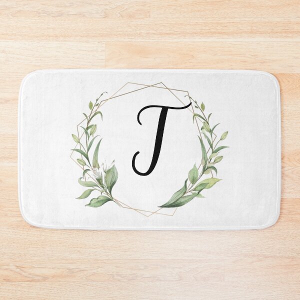 Item preview, Golden frame monogram with laurels letter T designed and sold by JustSeasons.
