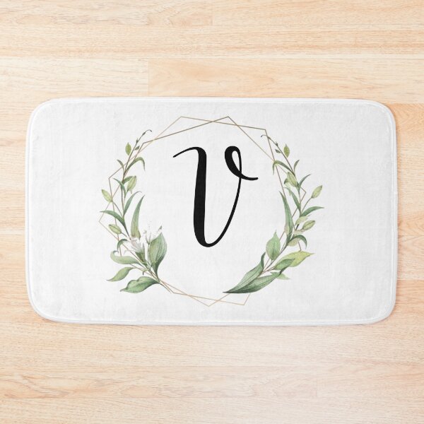 Item preview, Golden frame monogram with laurels letter V designed and sold by JustSeasons.
