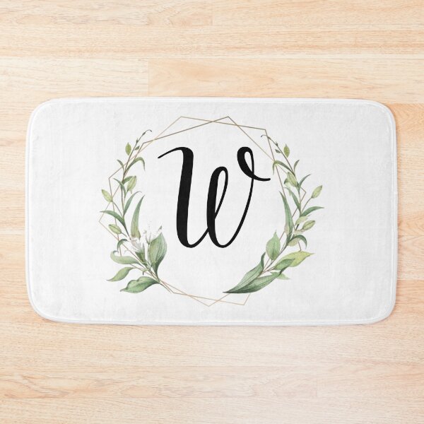 Item preview, Golden frame monogram with laurels letter W designed and sold by JustSeasons.