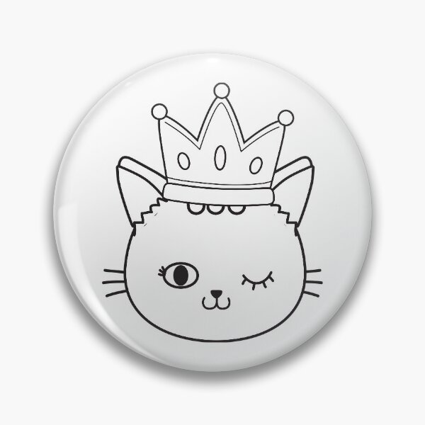 Item preview, Winking Cat in Crown (black) designed and sold by FeaturedStore.