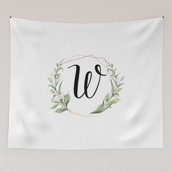 Item preview, Golden frame monogram with laurels letter W designed and sold by JustSeasons.