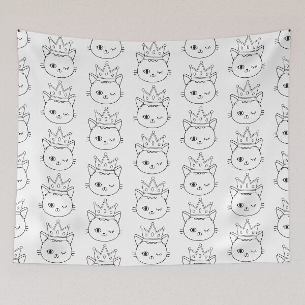 Item preview, Winking Cat in Crown (black) designed and sold by FeaturedStore.