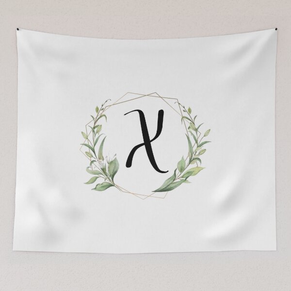 Item preview, Golden frame monogram with laurels letter X designed and sold by JustSeasons.