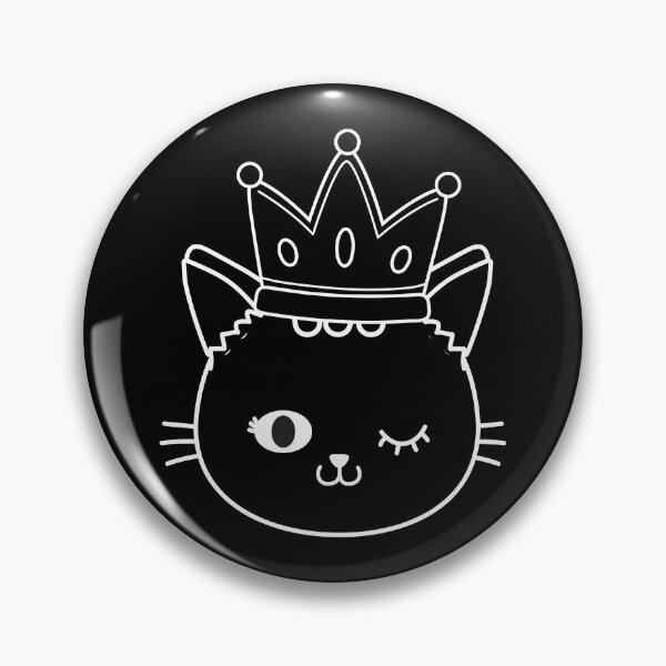 Item preview, Winking Cat in Crown (white) designed and sold by FeaturedStore.