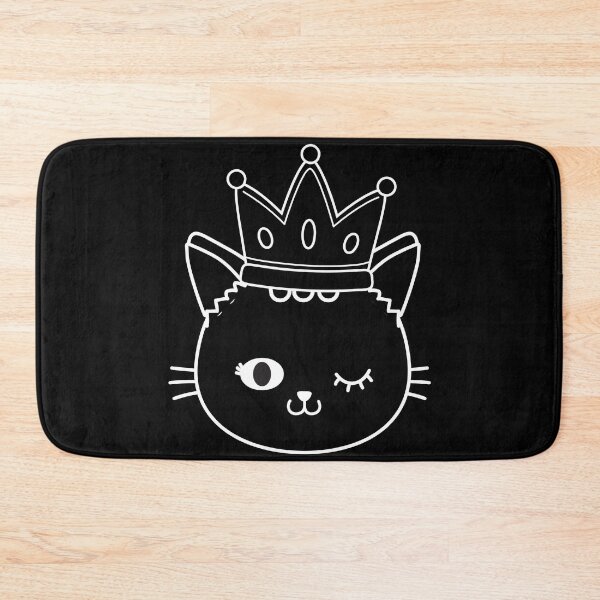Item preview, Winking Cat in Crown (white) designed and sold by FeaturedStore.