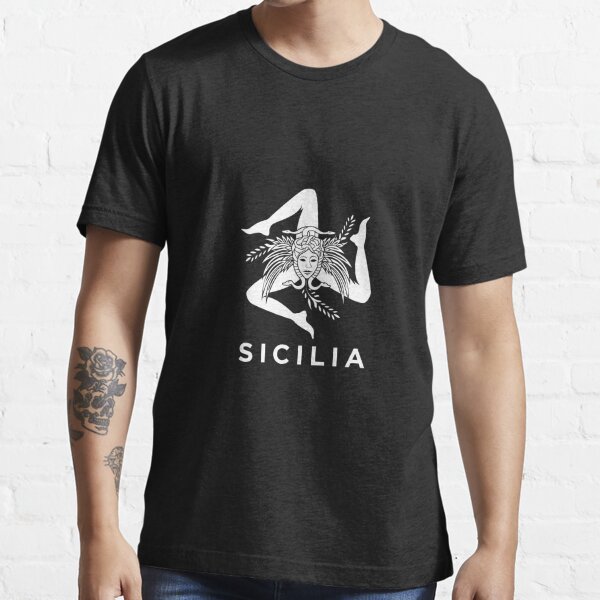 Sicilian Pride Sicilia Sicilian Flag Trinacria Graphic Essential T-Shirt