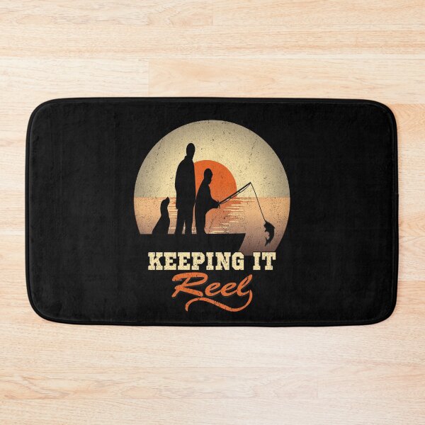 Item preview, Keeping It Reel Fishing Dad Quote Retro Dog on a Boat designed and sold by SaliDesigner.