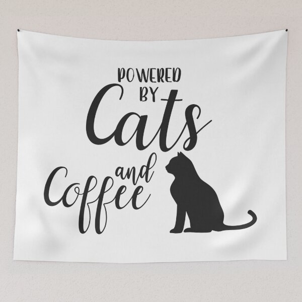 Item preview, Powered By Cats And Coffee designed and sold by marytrou.