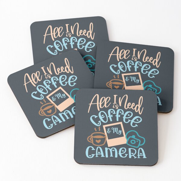 Item preview, All I Need Is Coffee And My Camera - Funny Quotes designed and sold by DebbisPalette.